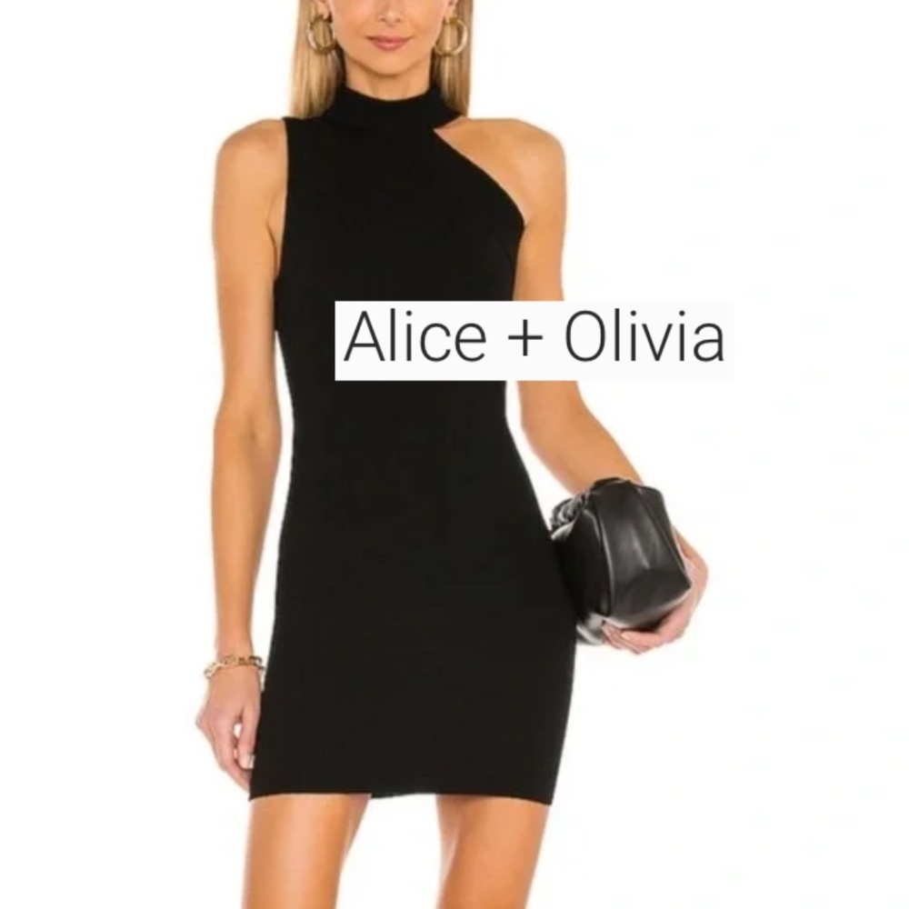 Alice + Olivia KiKi one shoulder knit dress, XS,N